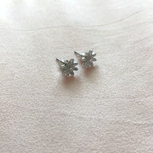 silver sunflower earrings